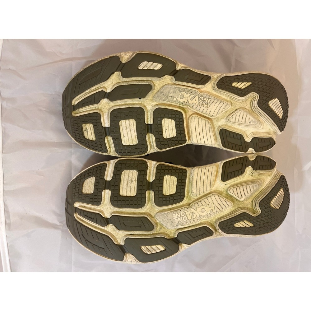 Hoka One One Bondi 7 Mens Olive Green Road Running Shoes Sneakers 13 2E - Picture 8 of 16